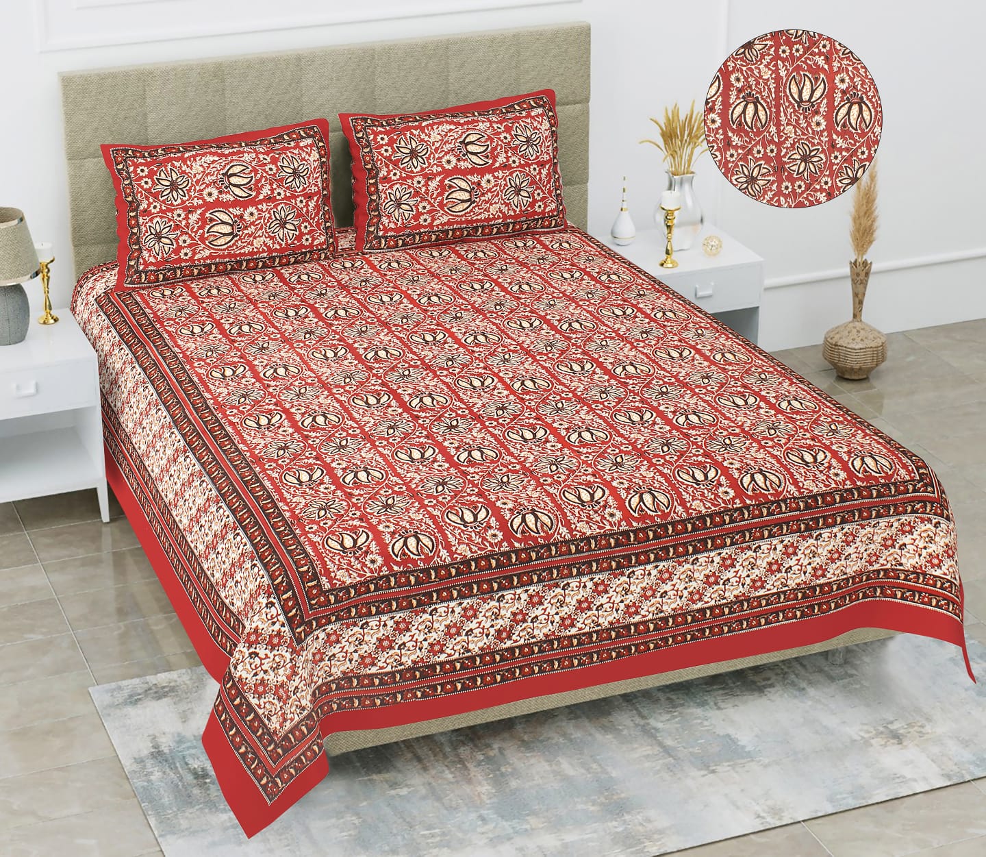 BAGRU PRINT-Double Bedsheet