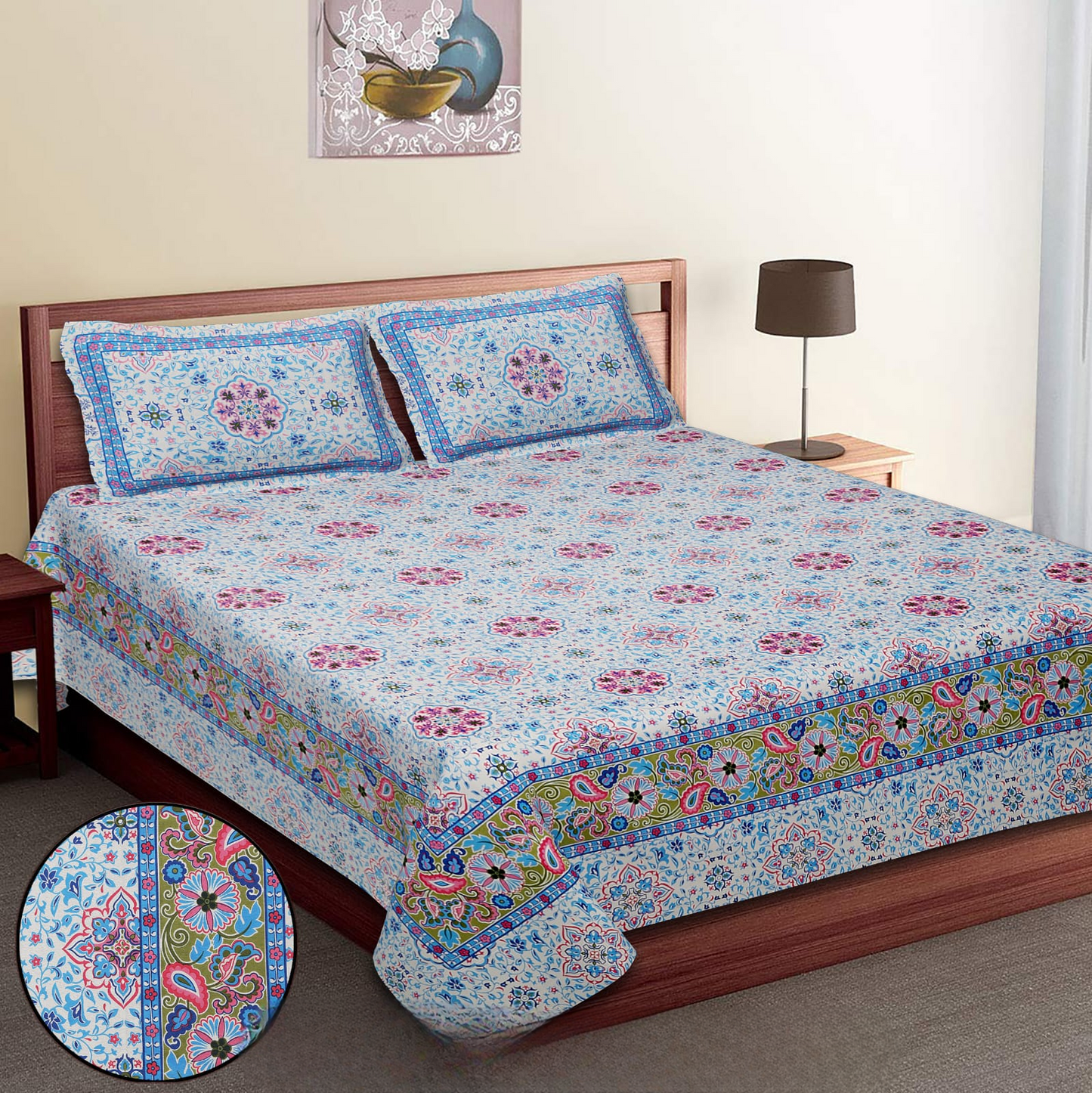 SUZANI PRINT-Double Bedsheet