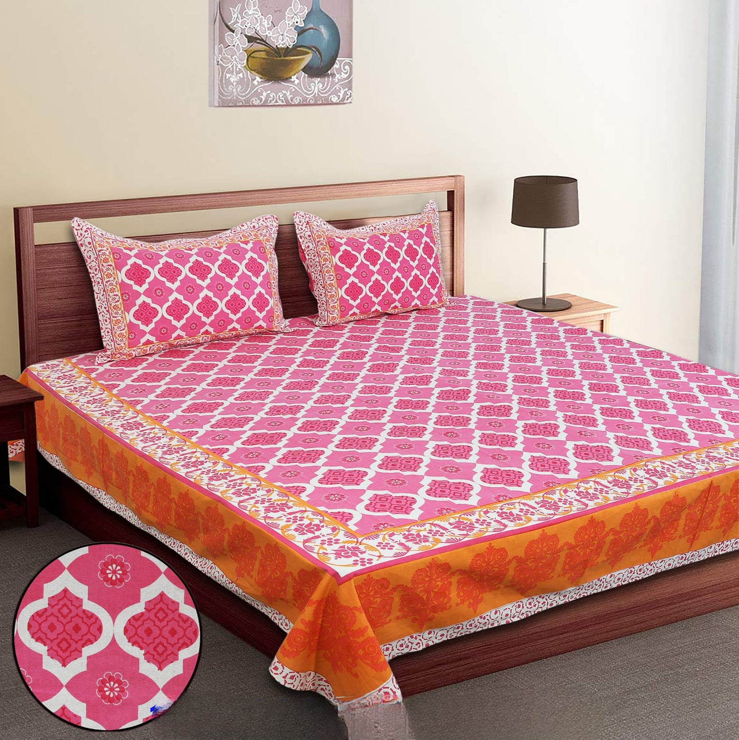 SANSKRITI-King Size Double Bedsheet