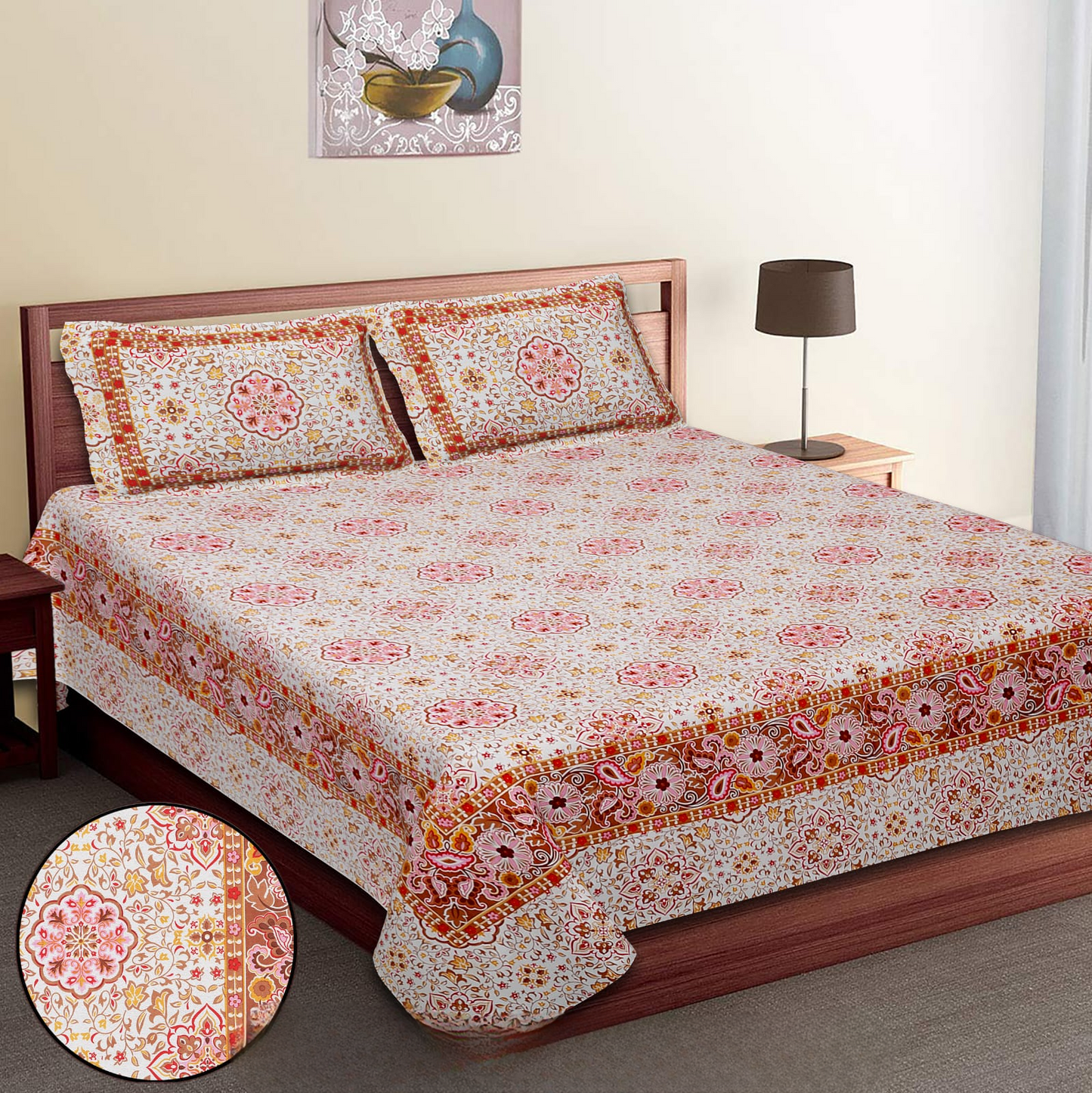 SUZANI PRINT-Double Bedsheet