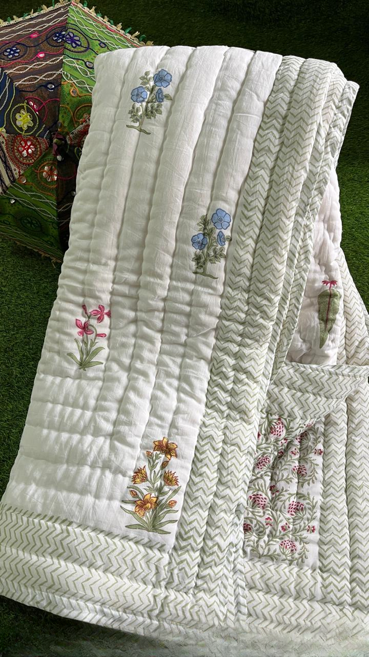 HANDBLOCK-Double Bed Rajai