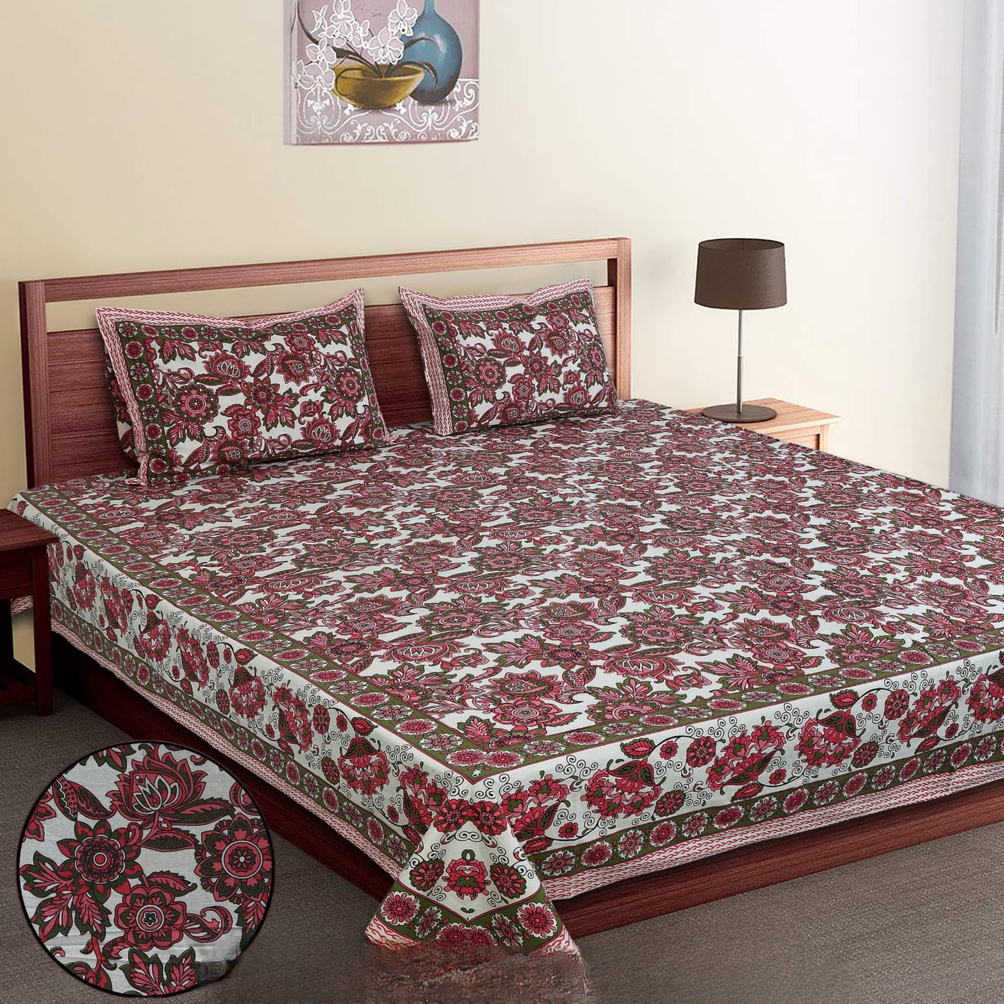SANSKRITI-King Size Double Bedsheet