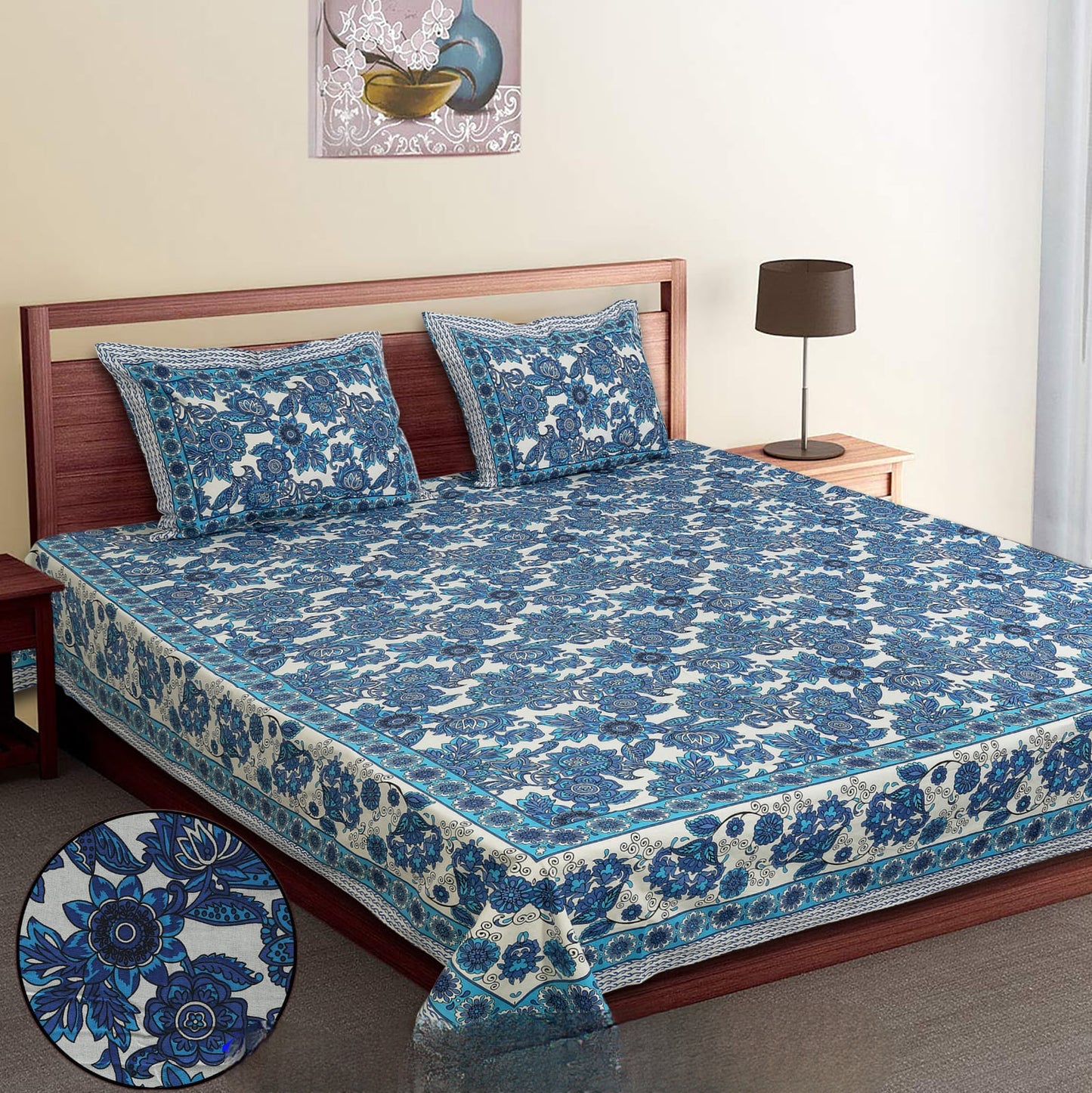 SANSKRITI-King Size Double Bedsheet