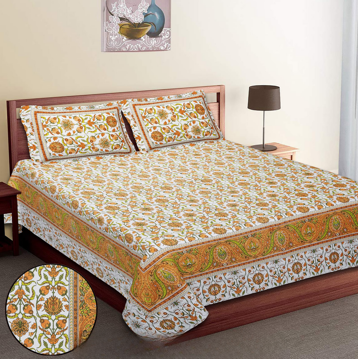 SUZANI PRINT-Double Bedsheet