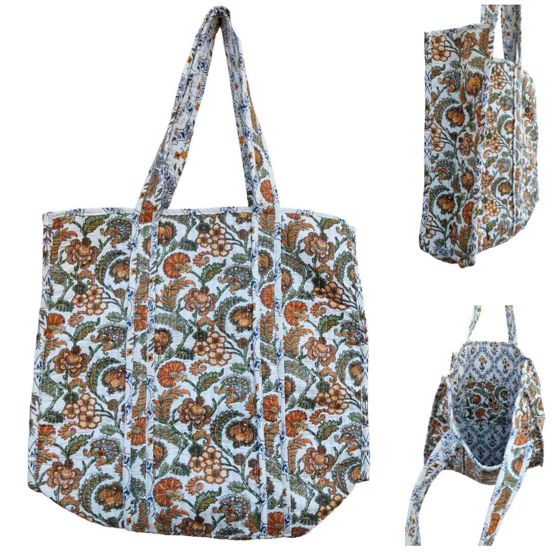 Large Tote Cotton Bag Without Zip