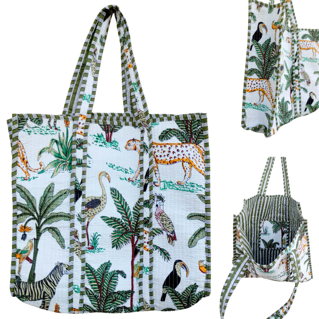 Large Tote Cotton Bag Without Zip
