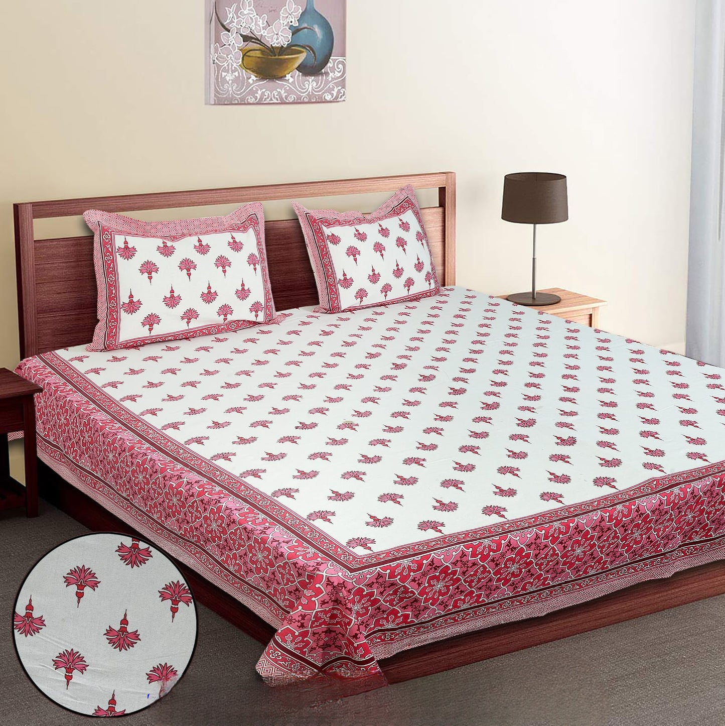 SANSKRITI-King Size Double Bedsheet