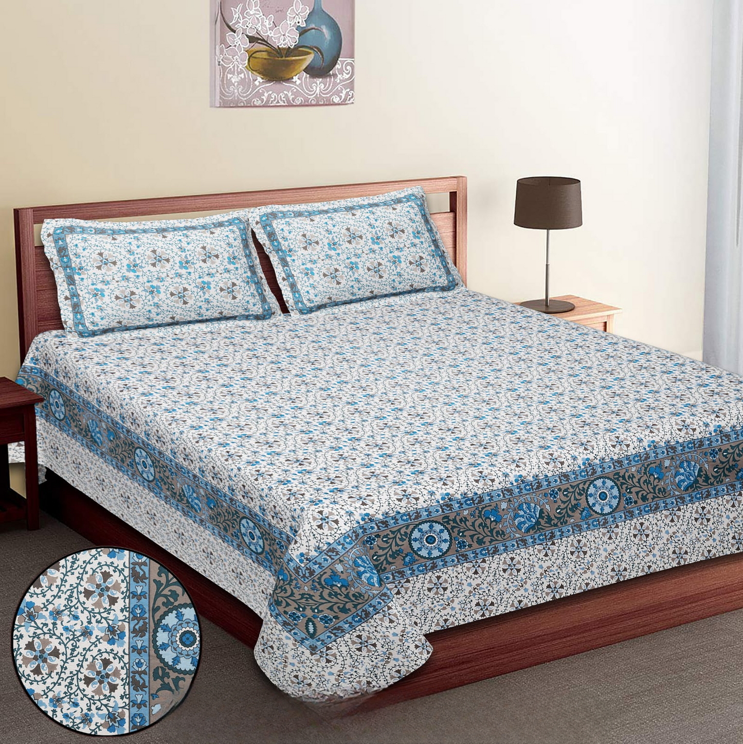 SUZANI PRINT-Double Bedsheet