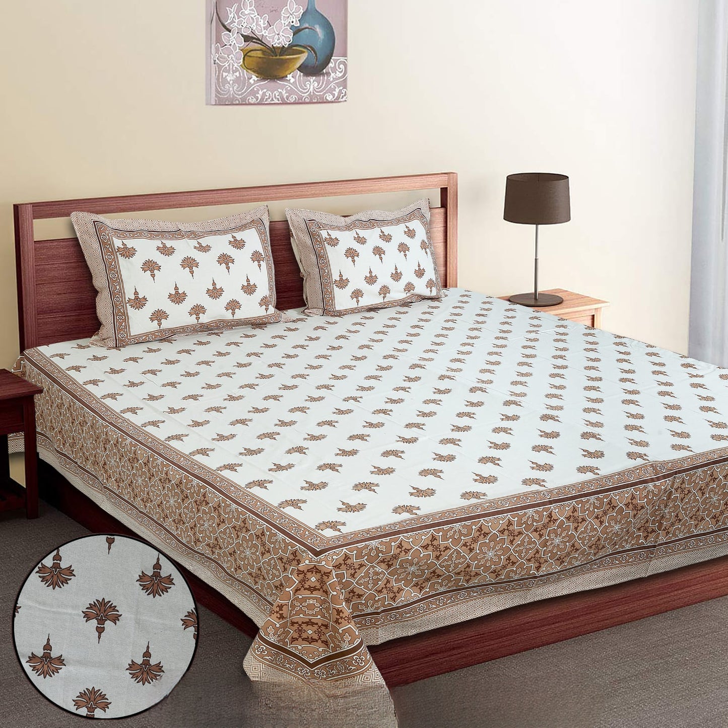 SANSKRITI-King Size Double Bedsheet