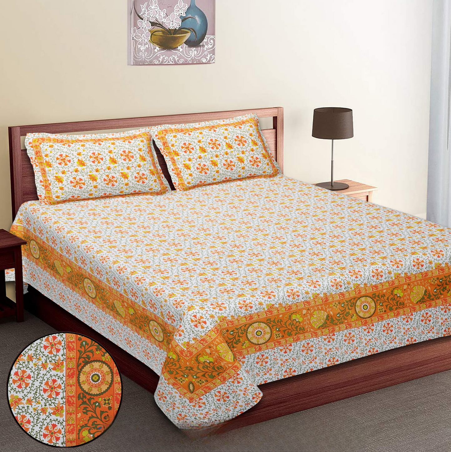 SUZANI PRINT-Double Bedsheet