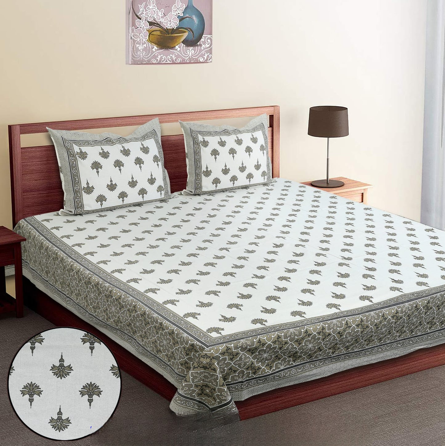 SANSKRITI-King Size Double Bedsheet