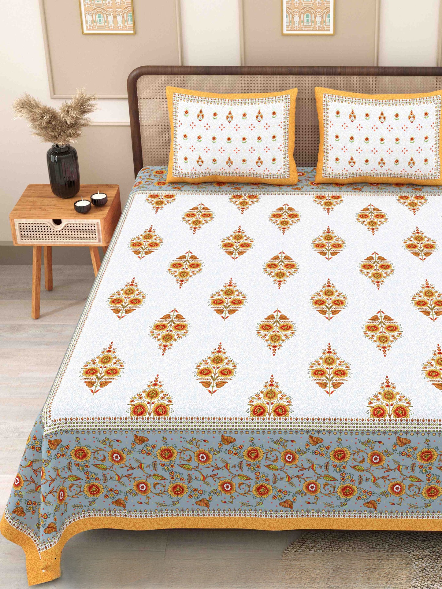 Phulkari-Double Bedsheet