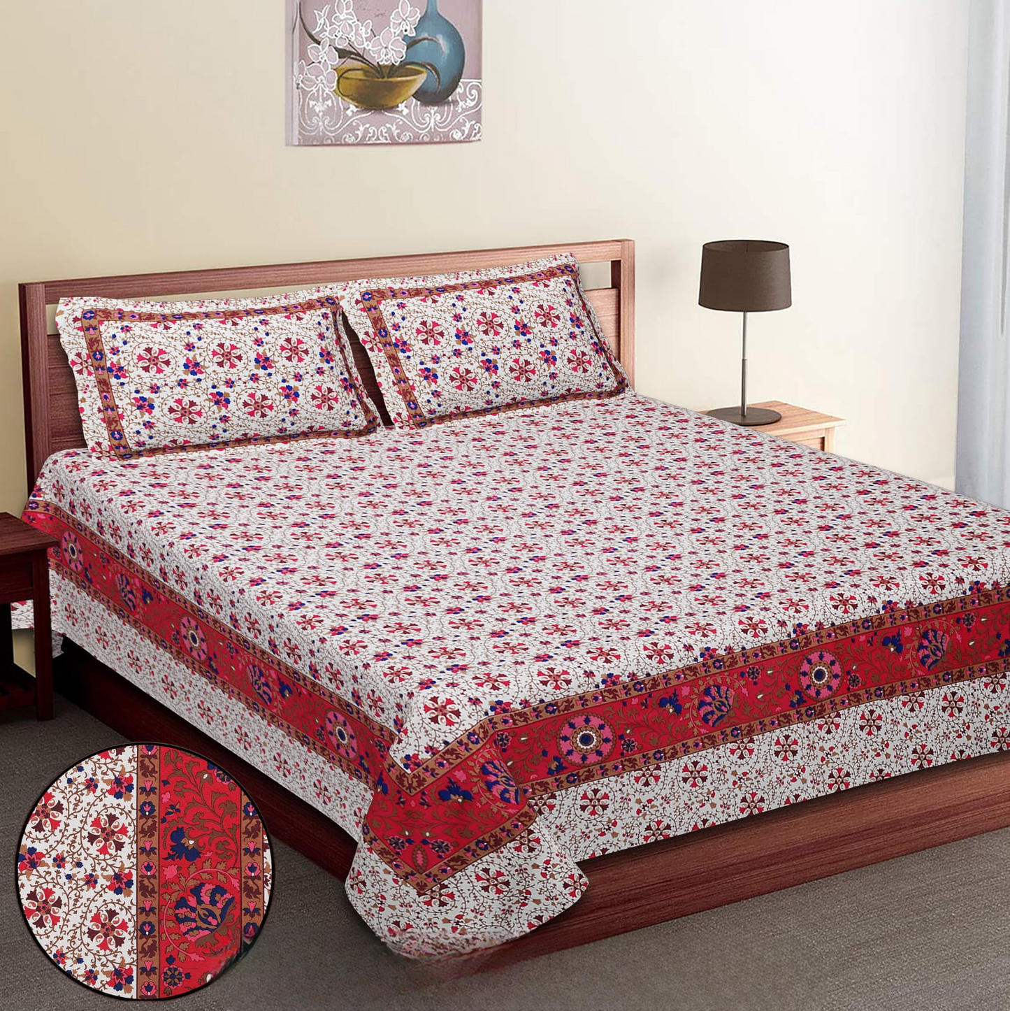 SUZANI PRINT-Double Bedsheet