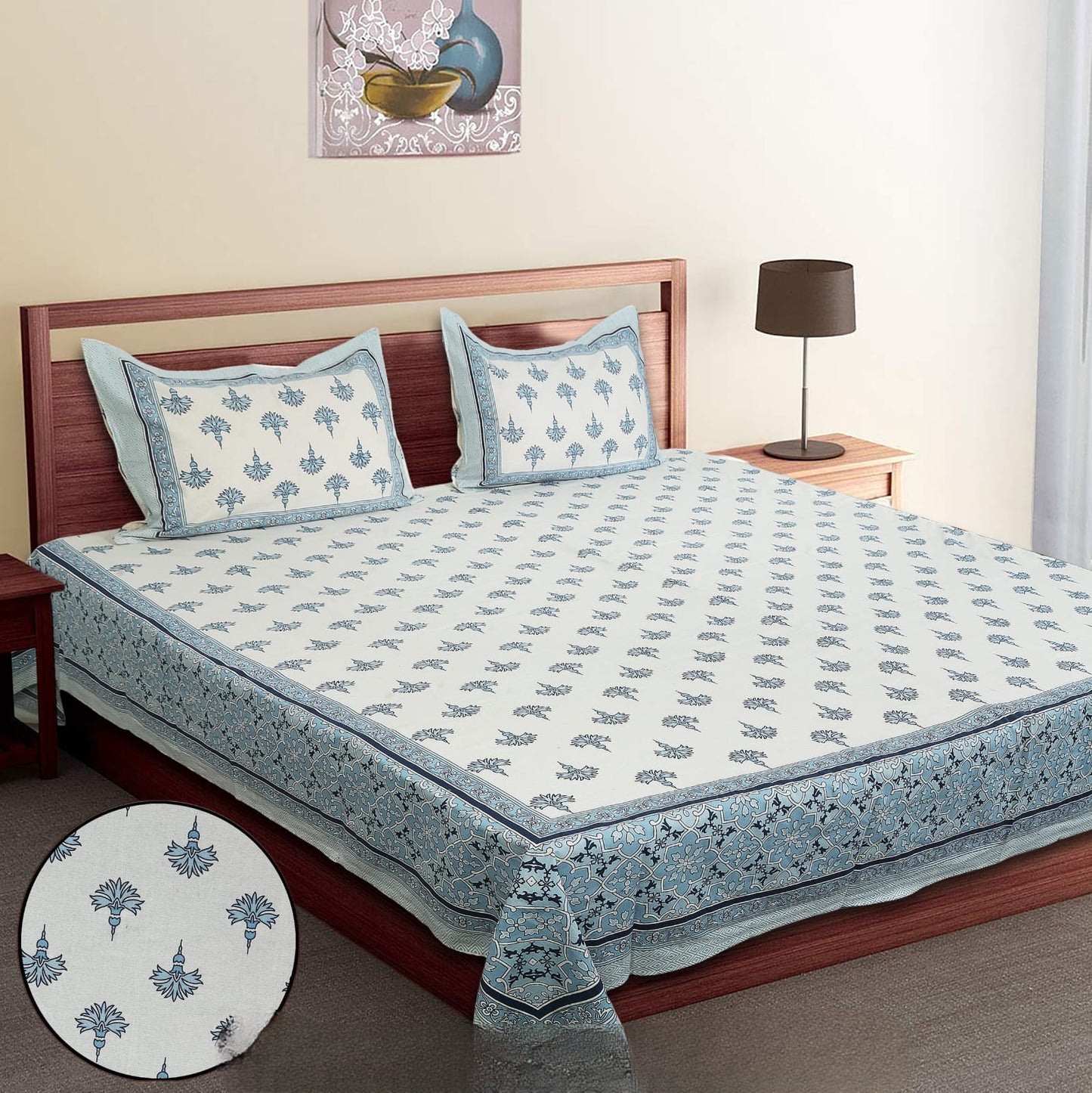 SANSKRITI-King Size Double Bedsheet