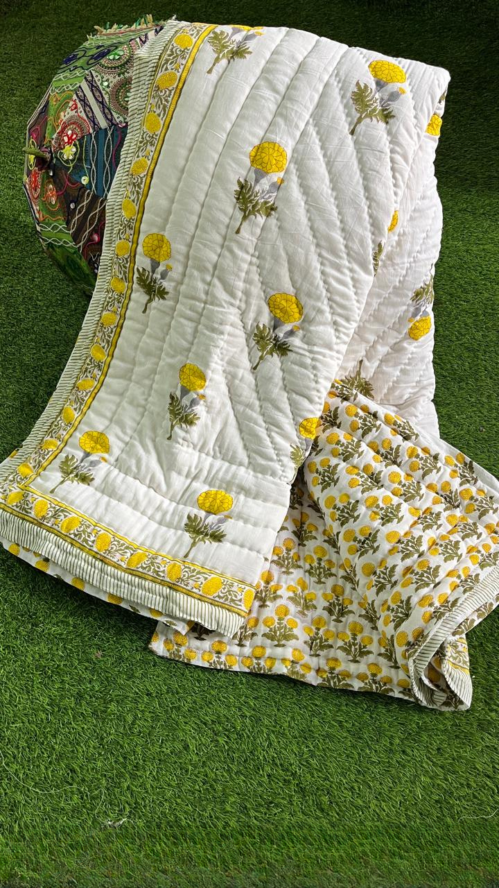 HANDBLOCK-Double Bed Rajai