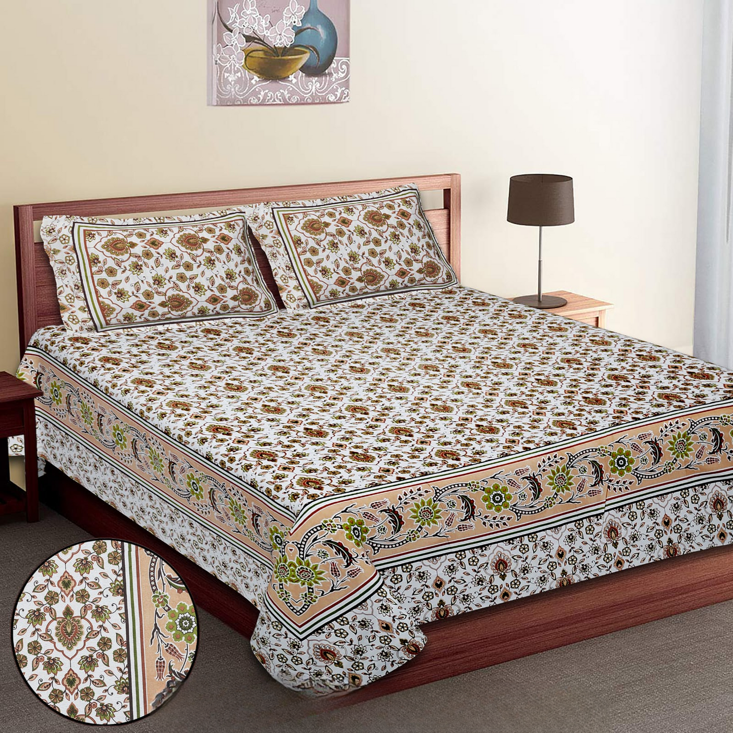 SUZANI PRINT-Double Bedsheet