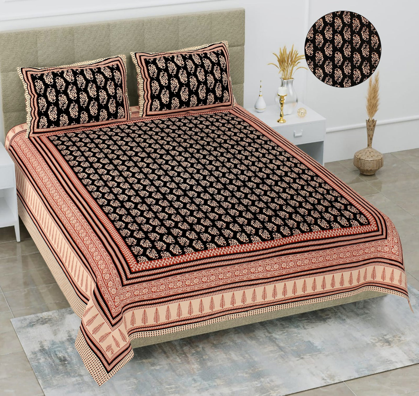 BAGRU PRINT-Double Bedsheet