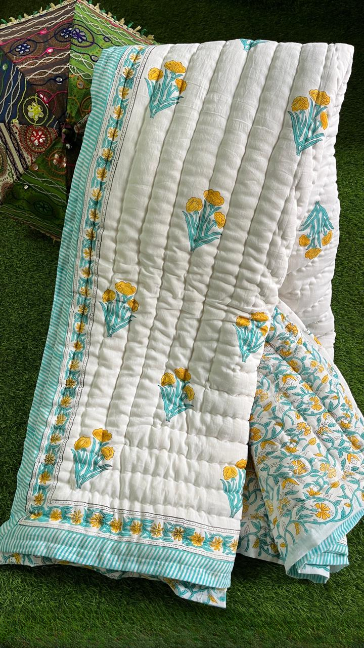 HANDBLOCK-Double Bed Rajai