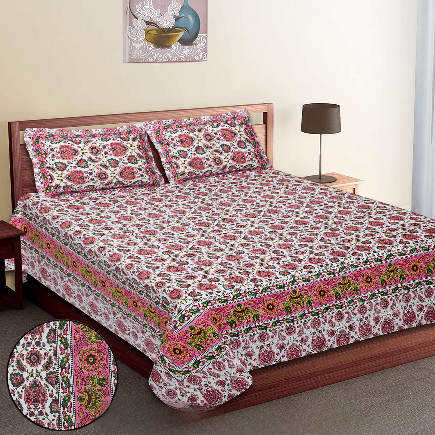 SUZANI PRINT-Double Bedsheet
