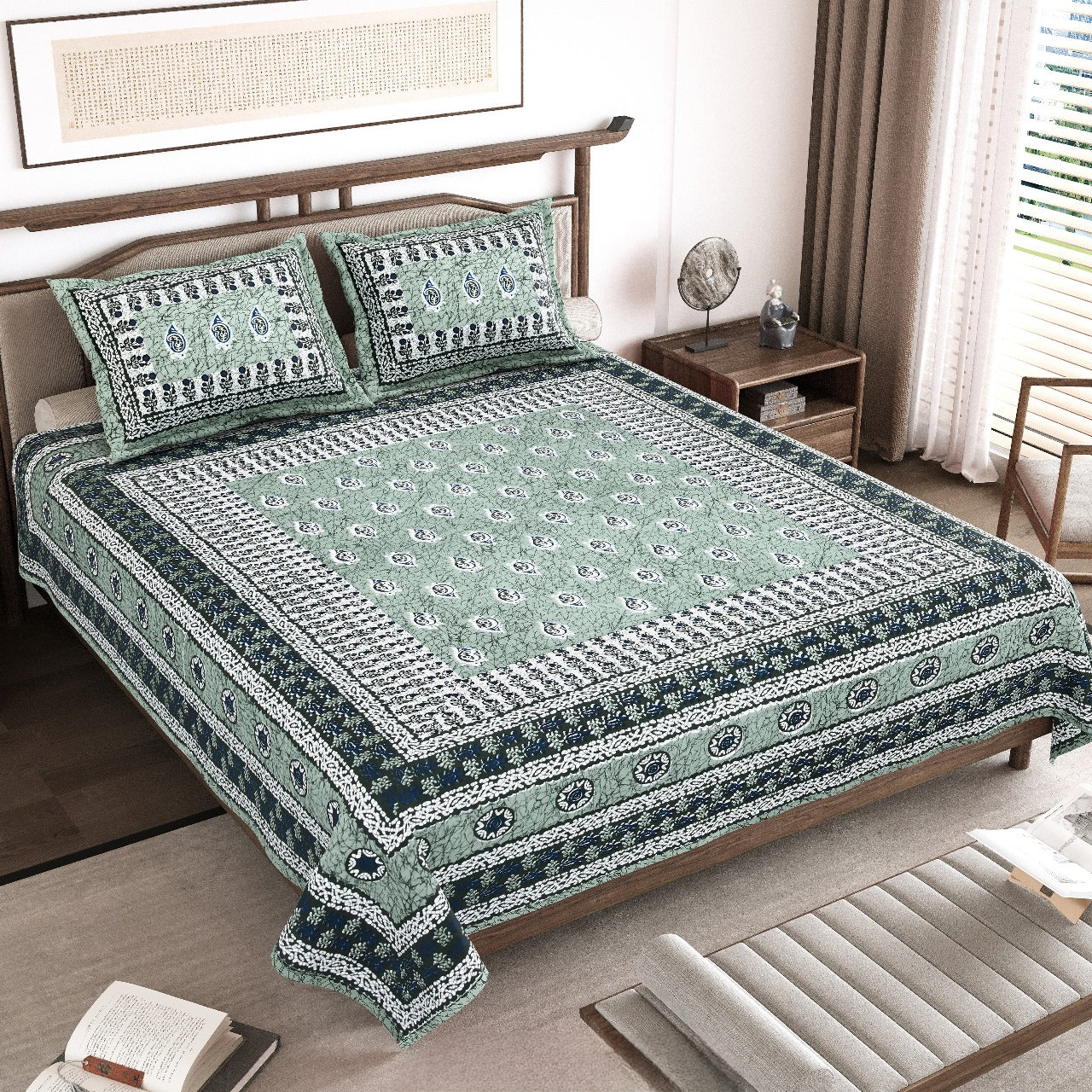 WAX BATIK-King Size Double Bedsheet