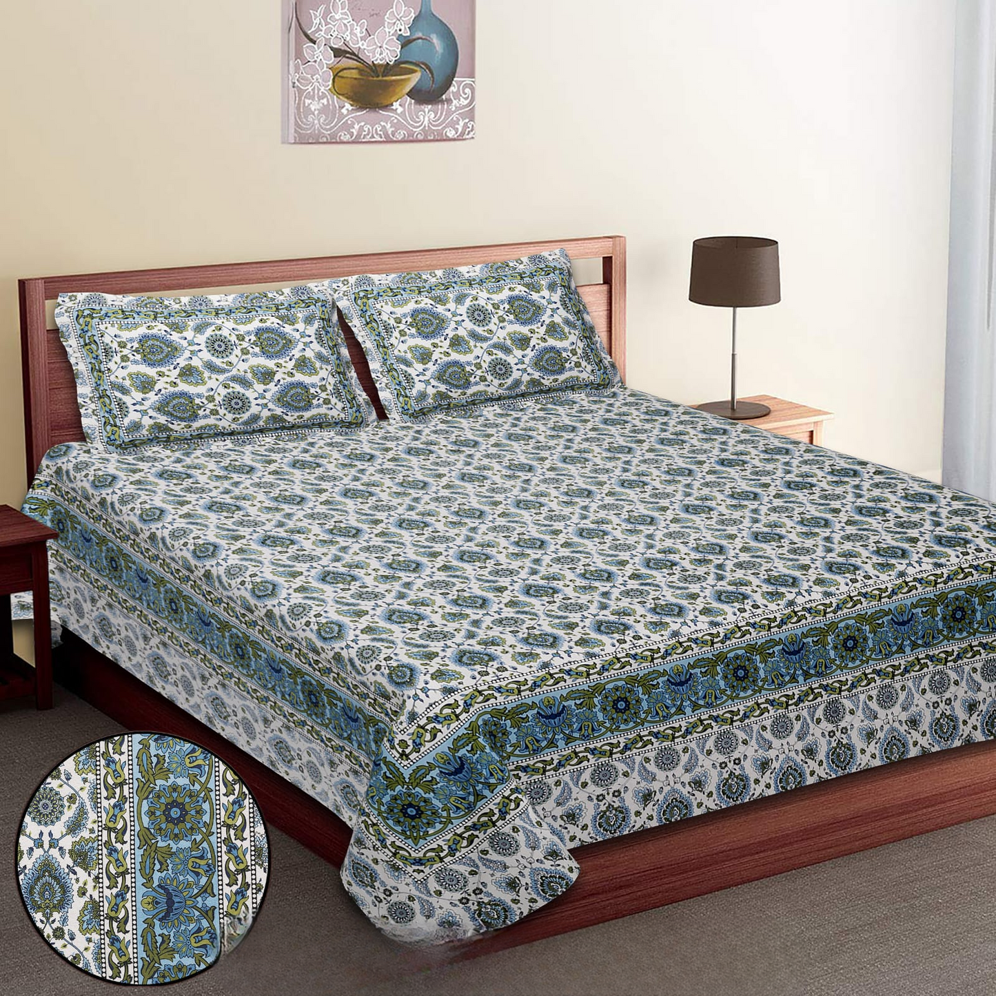 SUZANI PRINT-Double Bedsheet