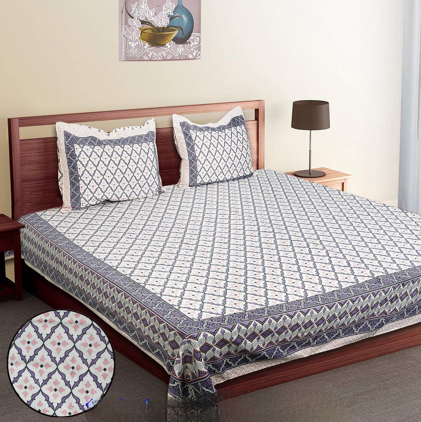 SANSKRITI-King Size Double Bedsheet