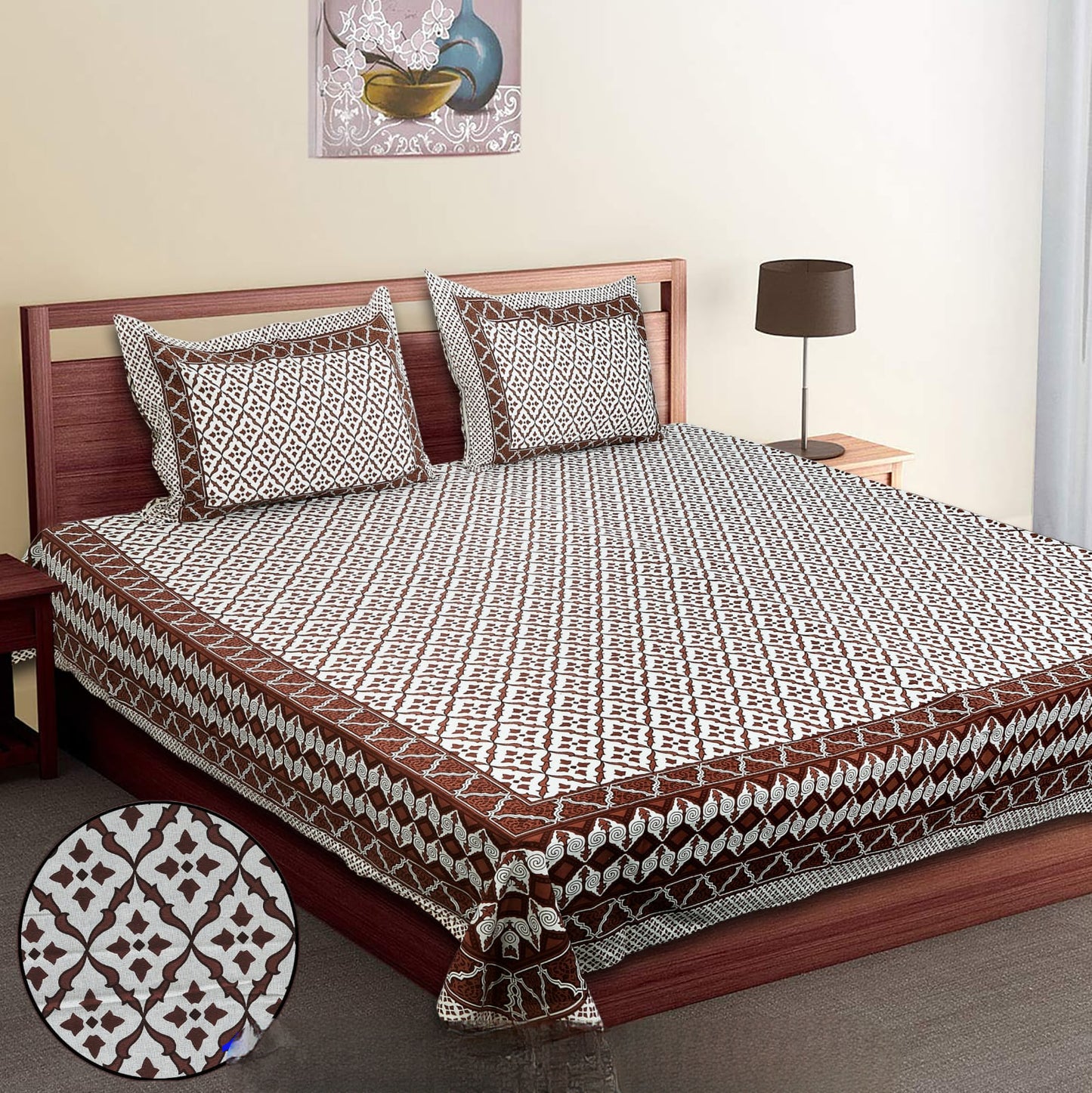 SANSKRITI-King Size Double Bedsheet