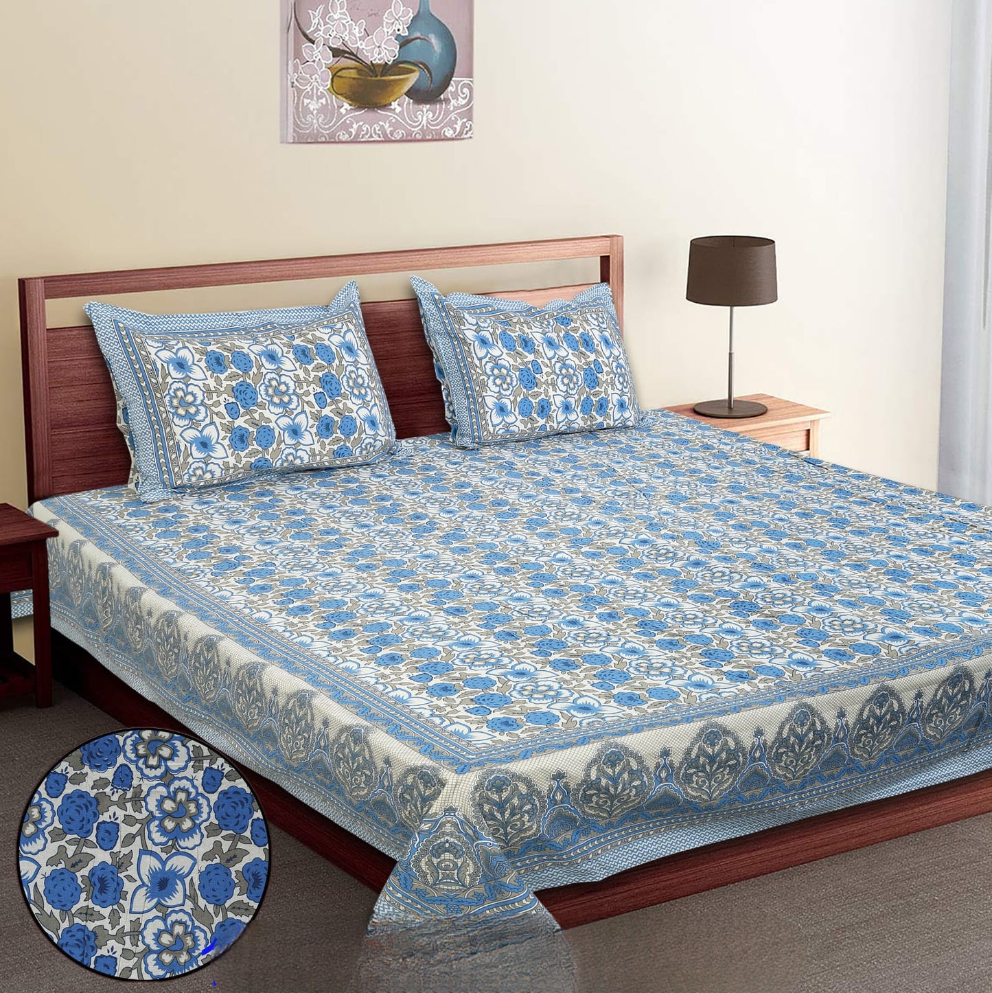 SANSKRITI-King Size Double Bedsheet