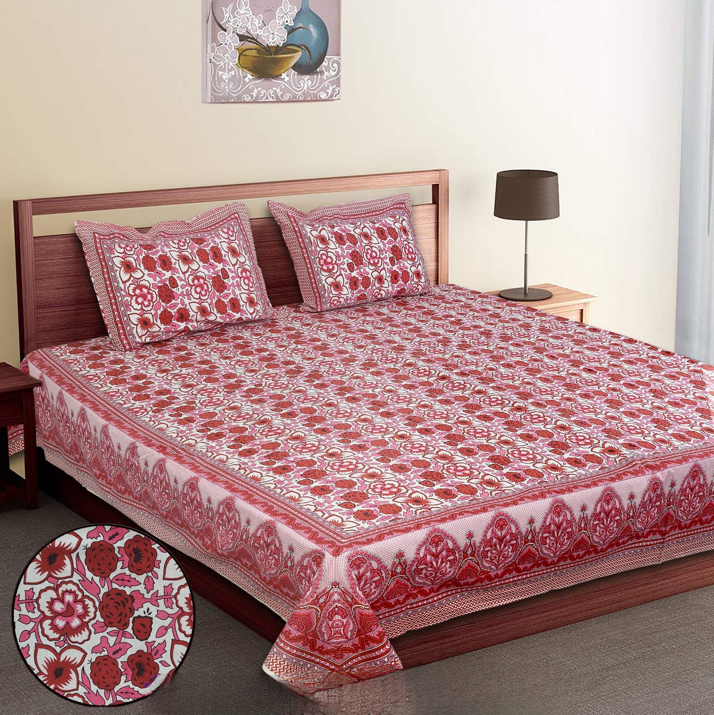 SANSKRITI-King Size Double Bedsheet
