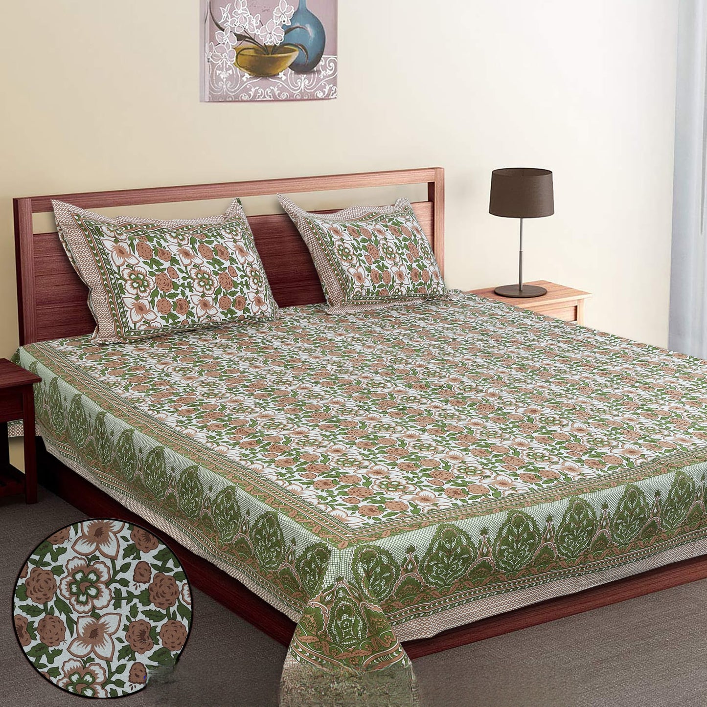 SANSKRITI-King Size Double Bedsheet