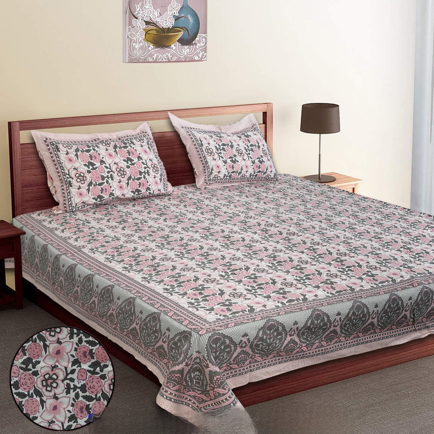 SANSKRITI-King Size Double Bedsheet