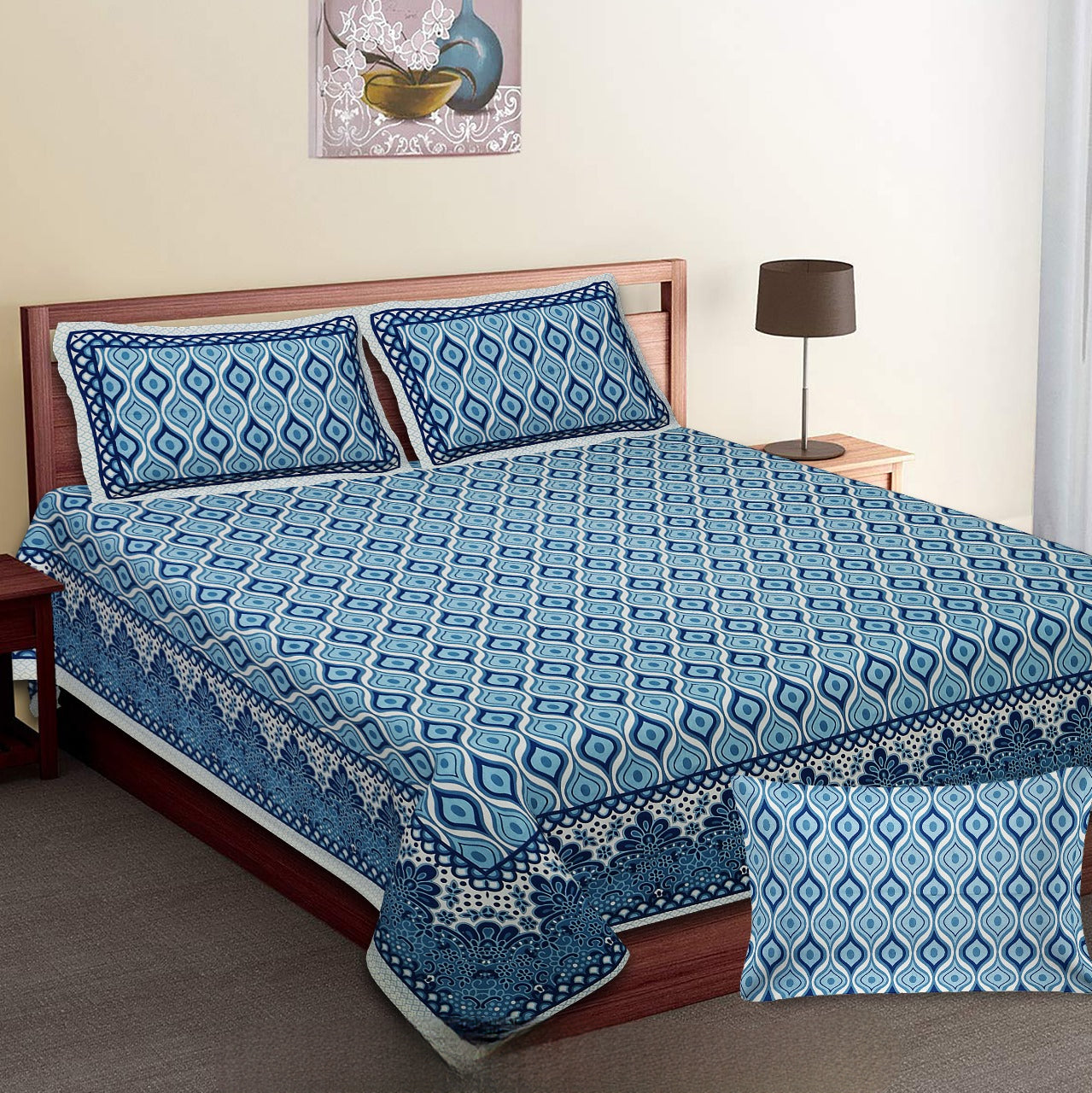 SANSKRITI-King Size Double Bedsheet