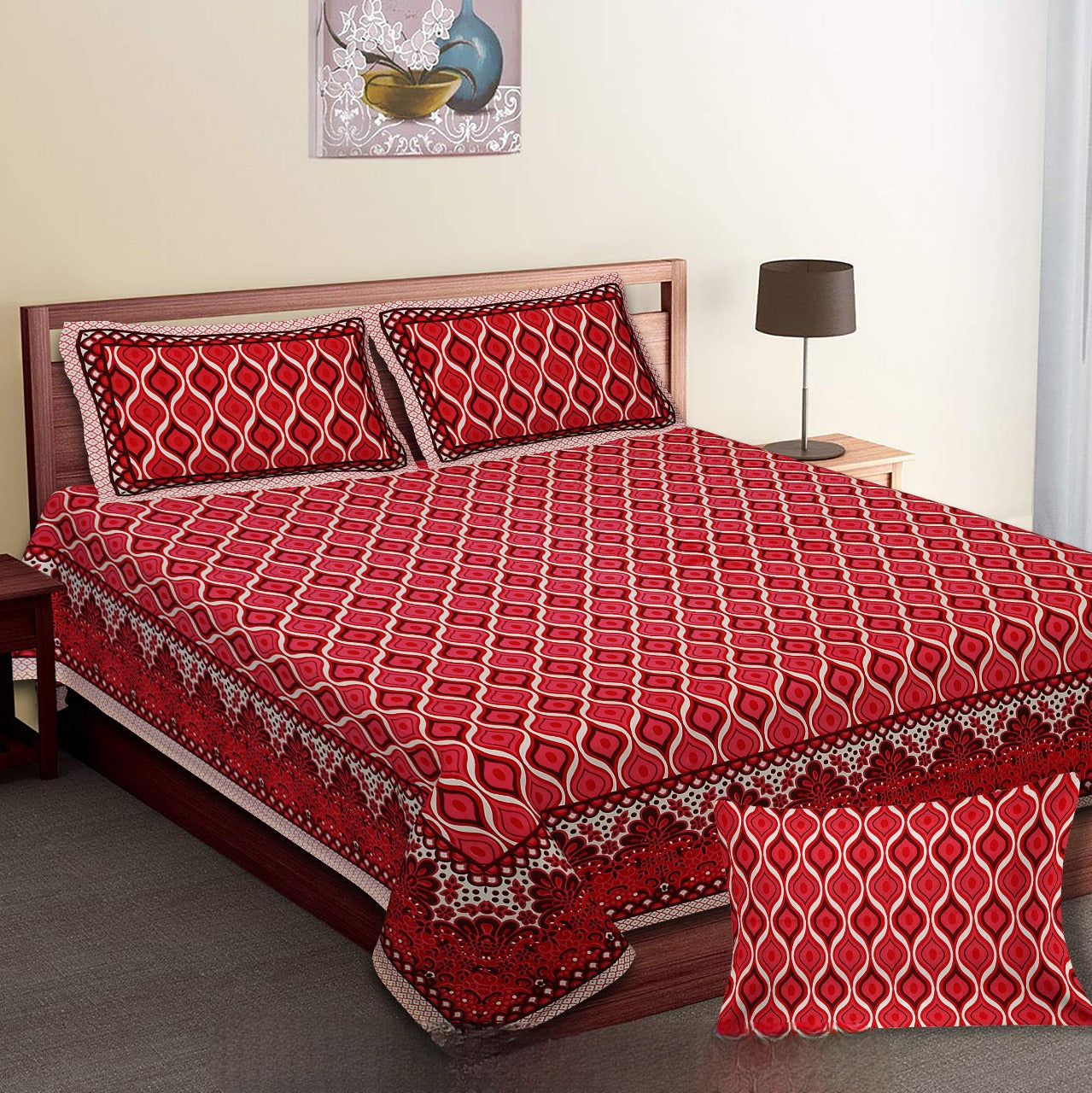 SANSKRITI-King Size Double Bedsheet