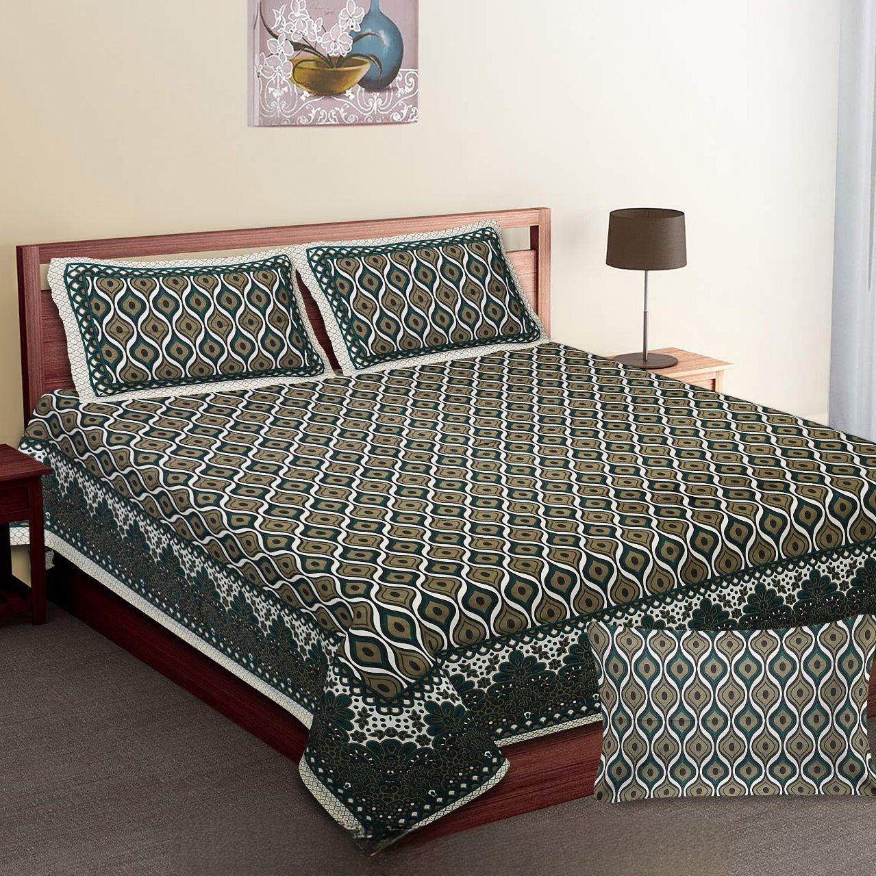 SANSKRITI-King Size Double Bedsheet