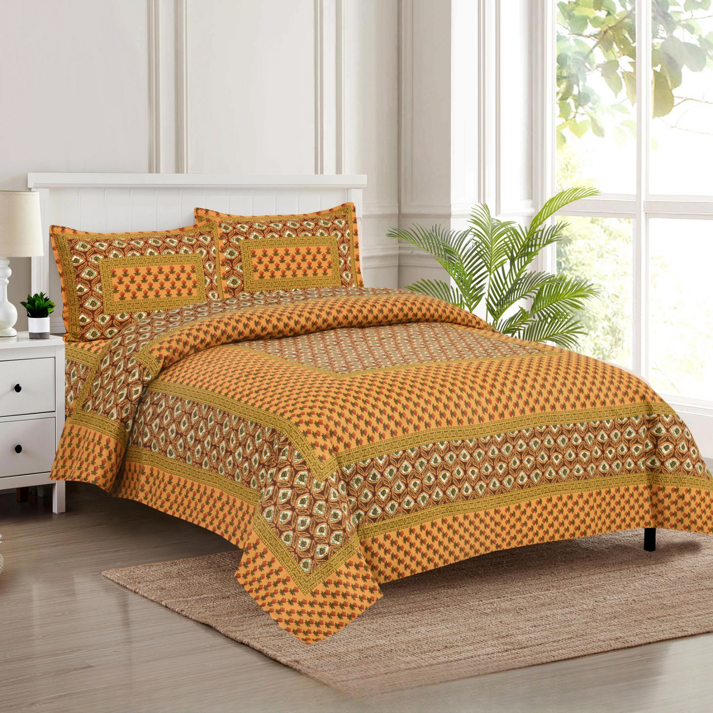 DISCHARGE BEAUTY-King Size Double Bedsheet