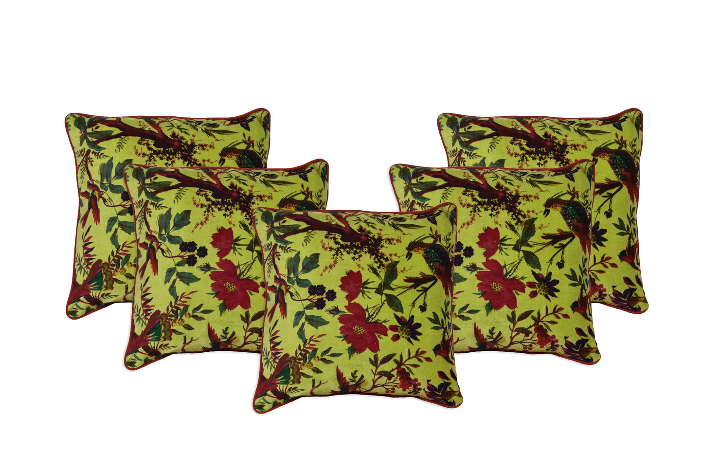 Printed Velvet Reversible Cushion Cover (Set of 5 Pcs)