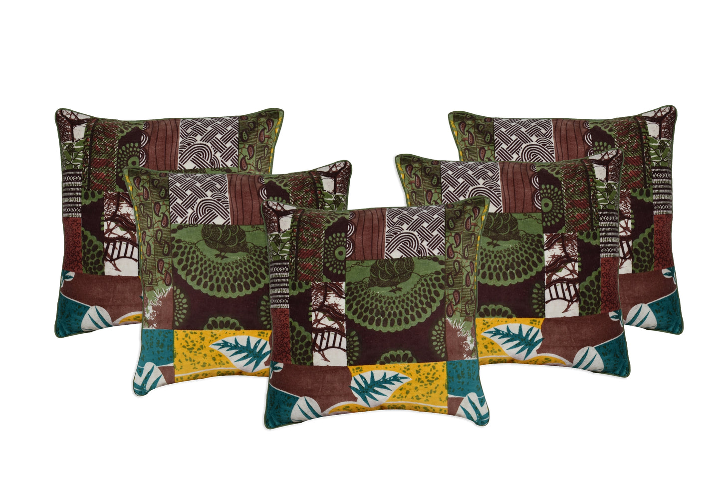 Printed Velvet Reversible Cushion Cover (Set of 5 Pcs)