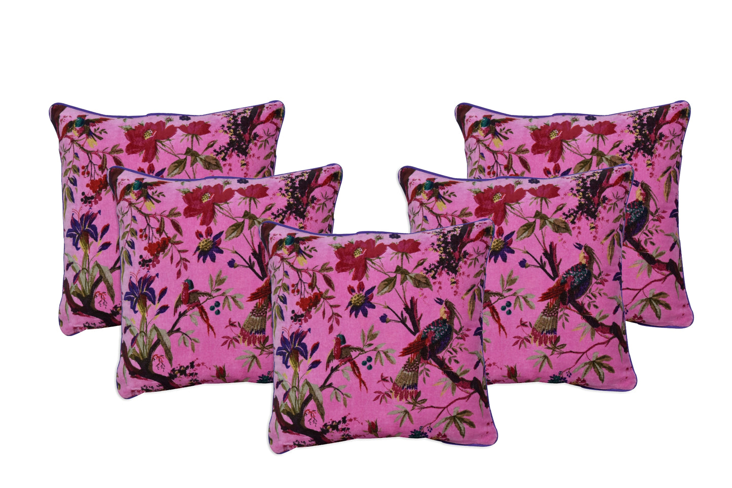 Printed Velvet Reversible Cushion Cover (Set of 5 Pcs)