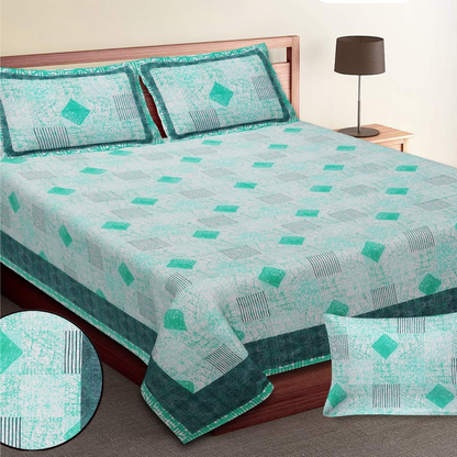 GEOMETRICAL PRINTS-King-Size Bed Sheet Set